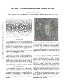 IMLS-SLAM: scan-to-model matching based on 3D data