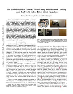 The AdobeIndoorNav Dataset: Towards Deep Reinforcement Learning based
  Real-world Indoor Robot Visual Navigation