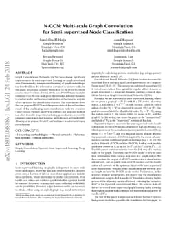 N-GCN: Multi-scale Graph Convolution for Semi-supervised Node
  Classification