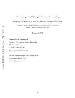 Free-breathing cardiac MRI using bandlimited manifold modelling