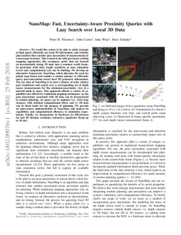 NanoMap: Fast, Uncertainty-Aware Proximity Queries with Lazy Search over
  Local 3D Data