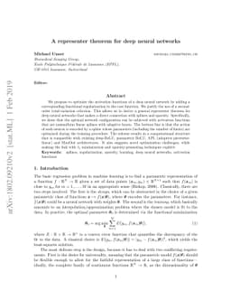 A representer theorem for deep neural networks