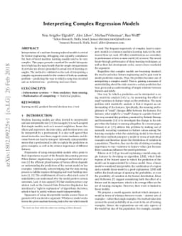 Interpreting Complex Regression Models