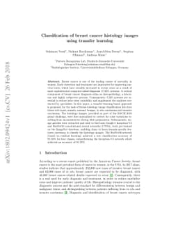 Classification of breast cancer histology images using transfer learning