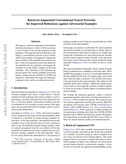 Retrieval-Augmented Convolutional Neural Networks for Improved
  Robustness against Adversarial Examples
