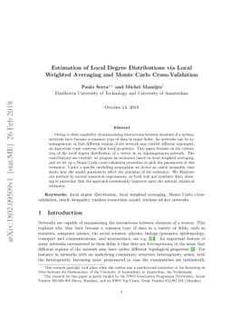 Estimation of Local Degree Distributions via Local Weighted Averaging
  and Monte Carlo Cross-Validation