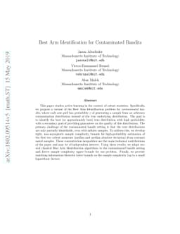 Best Arm Identification for Contaminated Bandits
