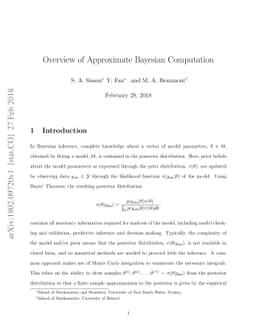 Overview of Approximate Bayesian Computation