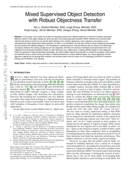 Mixed Supervised Object Detection with Robust Objectness Transfer