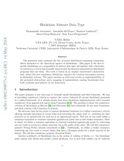 Blockchain Abstract Data Type