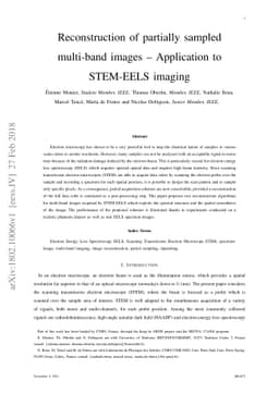 Reconstruction of partially sampled multi-band images - Application to
  STEM-EELS imaging