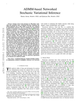 ADMM-based Networked Stochastic Variational Inference