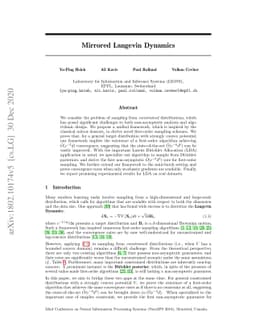 Mirrored Langevin Dynamics