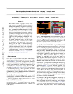 Investigating Human Priors for Playing Video Games