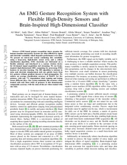 An EMG Gesture Recognition System with Flexible High-Density Sensors and
  Brain-Inspired High-Dimensional Classifier