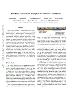 Joint Event Detection and Description in Continuous Video Streams