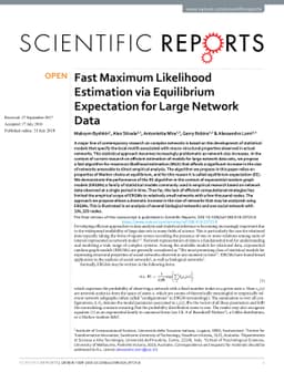 Fast Maximum Likelihood estimation via Equilibrium Expectation for Large
  Network Data
