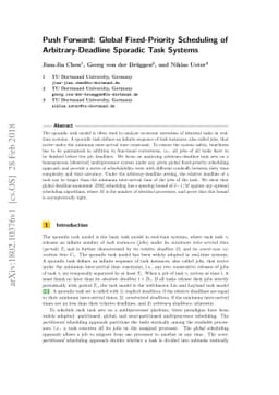 Push Forward: Global Fixed-Priority Scheduling of Arbitrary-Deadline
  Sporadic Task Systems
