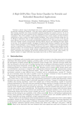 A High GOPs/Slice Time Series Classifier for Portable and Embedded
  Biomedical Applications