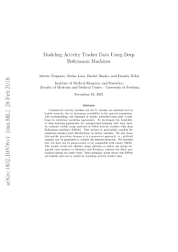 Modeling Activity Tracker Data Using Deep Boltzmann Machines