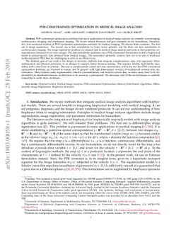 PDE-constrained optimization in medical image analysis