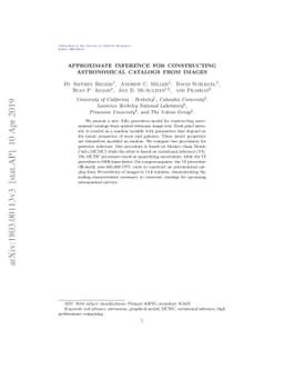 Approximate Inference for Constructing Astronomical Catalogs from Images