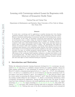 Learning with Correntropy-induced Losses for Regression with Mixture of
  Symmetric Stable Noise