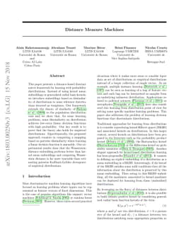 Distance Measure Machines