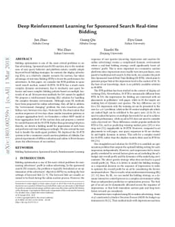 Deep Reinforcement Learning for Sponsored Search Real-time Bidding