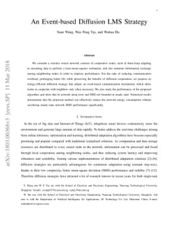 An Event-based Diffusion LMS Strategy