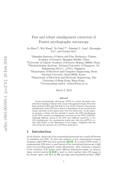 Fast and robust misalignment correction of Fourier ptychographic
  microscopy