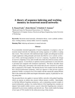 A theory of sequence indexing and working memory in recurrent neural
  networks