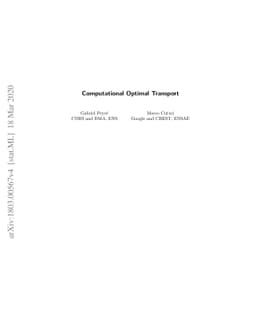 Computational Optimal Transport