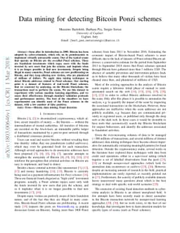 Data mining for detecting Bitcoin Ponzi schemes