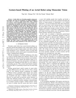 Gesture-based Piloting of an Aerial Robot using Monocular Vision