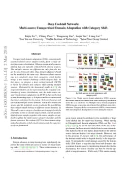 Deep Cocktail Network: Multi-source Unsupervised Domain Adaptation with
  Category Shift