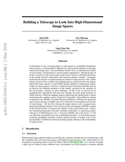 Building a Telescope to Look Into High-Dimensional Image Spaces