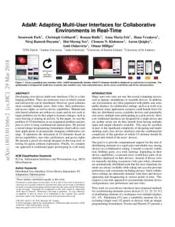 AdaM: Adapting Multi-User Interfaces for Collaborative Environments in
  Real-Time