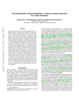 Revisiting Spatial-Temporal Similarity: A Deep Learning Framework for
  Traffic Prediction