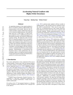 Accelerating Natural Gradient with Higher-Order Invariance