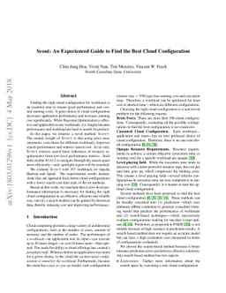 Scout: An Experienced Guide to Find the Best Cloud Configuration