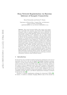 Deep Network Regularization via Bayesian Inference of Synaptic
  Connectivity