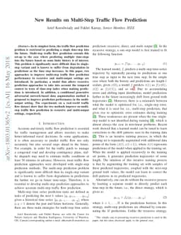 New Results on Multi-Step Traffic Flow Prediction