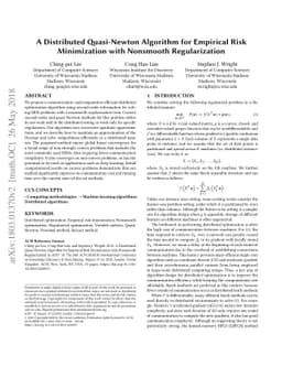 A Distributed Quasi-Newton Algorithm for Empirical Risk Minimization
  with Nonsmooth Regularization