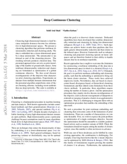 Deep Continuous Clustering