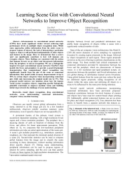 Learning Scene Gist with Convolutional Neural Networks to Improve Object
  Recognition