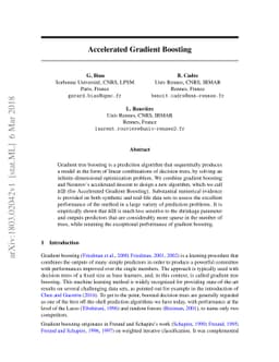 Accelerated Gradient Boosting