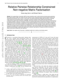 Relative Pairwise Relationship Constrained Non-negative Matrix
  Factorisation