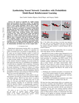 Synthesizing Neural Network Controllers with Probabilistic Model based
  Reinforcement Learning