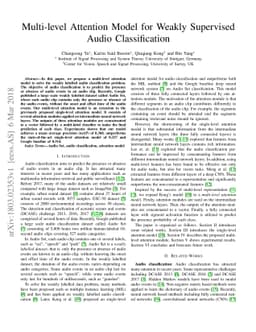 Multi-level Attention Model for Weakly Supervised Audio Classification
